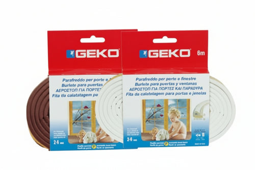 Parafreddo In Gomma Profilo P- - Mm.9H. Rotolo Da Mt.6 Colore Marrone - 10 Pezzi Geko