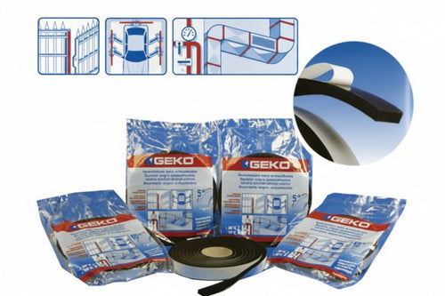 Parafreddo Guarnizione Espansa Adesiva Muss- - Mm.25H. Spessore Mm.5 Rotolo Da Mt.10 - 4 Pezzi Geko