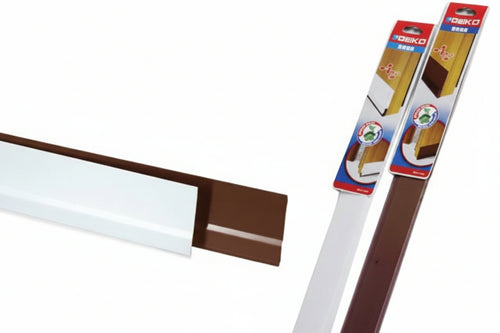 Parafreddo Adesivo In Pvc Flessibile Con Feltro Per Porte- - Cm.100, Colore Bianco - 50 Pezzi Geko