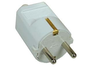 Spina Schuko 2P+T Bianca- - 16A Bianca - 20 Pezzi Syntesy