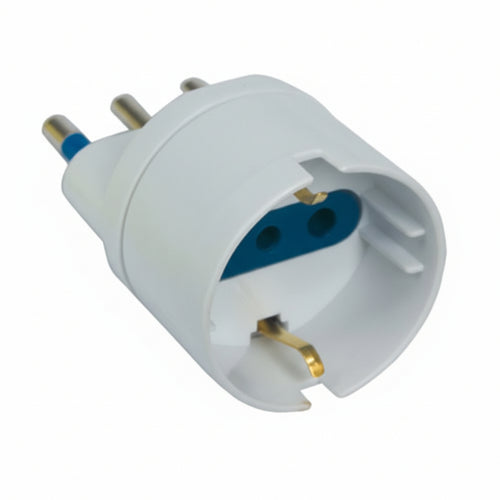 Adattatore 2P+T Con Presa Schuko Bianca- - Spina 10A Bianco - 20 Pezzi Syntesy