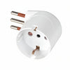 Adattatore Salvaspazio Schuko 90Â° 2P+T Bianco- - 10A - 5 Pezzi