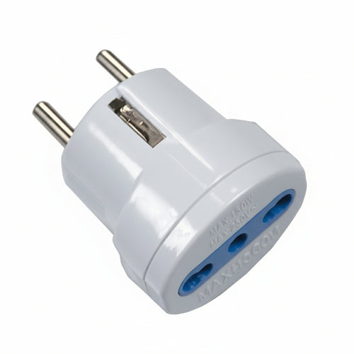 Adattatore Bipasso 2P+T Spina Schuko Bianco- - Spina 16A Presa 10/16A Bianco - 20 Pezzi Syntesy