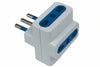 Adattatore Triplo 2P+T Bianco- - Spina 16A Prese 10/16A Bianco - 20 Pezzi Syntesy