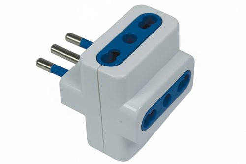Adattatore Triplo 2P+T Bianco- - Spina 16A Prese 10/16A Bianco - 20 Pezzi Syntesy