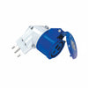 Adattatore Industriale Con Spina 16A E Presa Cee Ip44- - 16A Colore Blu - 2 Pezzi