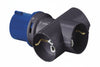 Adattatore Industriale C/Spina Cee E Tre Prese Schuko 10/16A Bip Ip20 16A Colore Blu