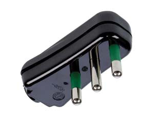 Spina Piatta 2 Poli + Terra Nera Linea Garanti- - Nera 16A 82541-E - 10 Pezzi Fanton