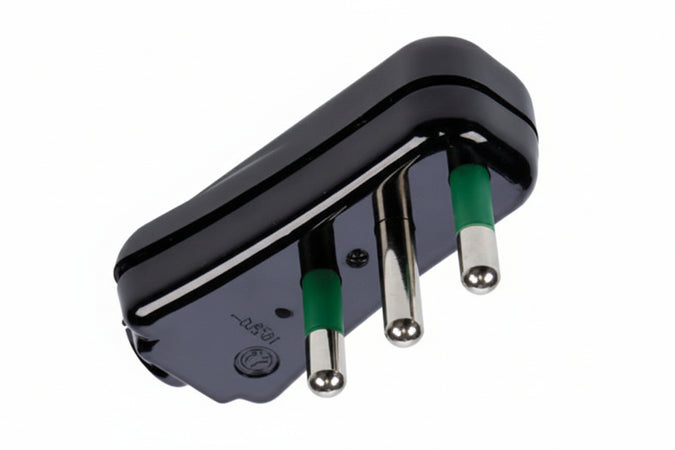 Spina Piatta 2 Poli + Terra Nera Linea Garanti- - Nera 16A 82541-E - 10 Pezzi Fanton