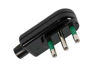 Spina A Squadra Piatta 2 Poli + Terra Nera- - Nera 10A 80031 - 10 Pezzi Fanton