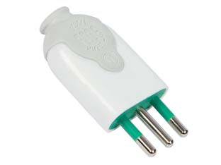 Spina Dritta 2 Poli + Terra 10A Bianca- - Bianca 80010 - 10 Pezzi Fanton