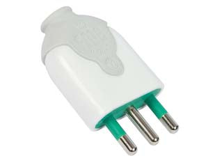 Spina Dritta 2 Poli + Terra 16A Bianca- - Bianca 80020 - 10 Pezzi Fanton