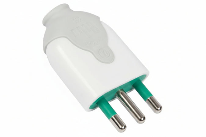 Spina Dritta 2 Poli + Terra 16A Bianca- - Bianca 80020 - 10 Pezzi Fanton