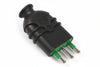 Spina Dritta 2 Poli + Terra Nera Hi-Pro- - Nera 16A 80111 - 5 Pezzi Fanton