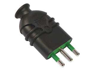 Spina Dritta 2 Poli + Terra Nera Hi-Pro- - Nera 16A 80111 - 5 Pezzi Fanton