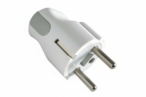 Spina Schuko 2 Poli + Terra 16A Bianca- - Bianca 80070 - 5 Pezzi Fanton