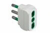 Adattatore 2 Poli + Terra Bipasso Bianco- - Bianco 82110 - 5 Pezzi Fanton
