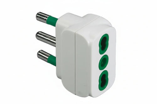 Adattatore 2 Poli + Terra Bipasso Bianco- - Bianco 82110 - 5 Pezzi Fanton