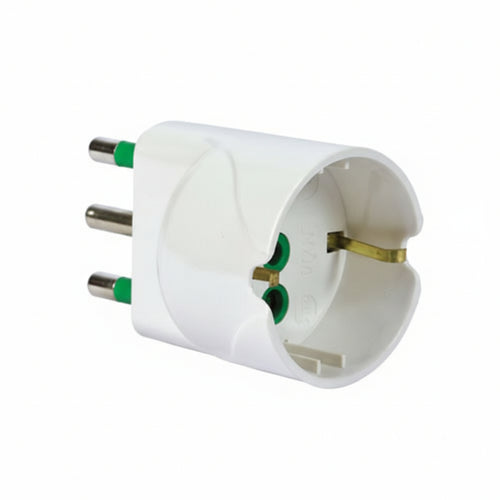 Adattatore Schuko 2 Poli + Terra 16A Bianco Linea Garanti- - Bianco 82610-E - 10 Pezzi Fanton
