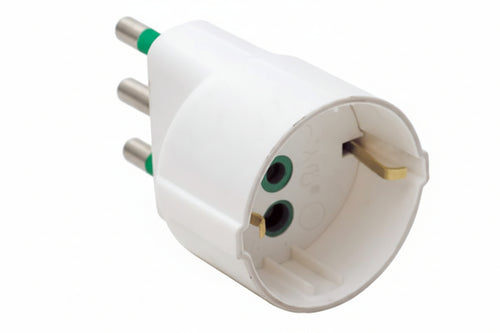 Adattatore Schuko 2 Poli + Terra 16A Bianco- - Bianco 82130 - 5 Pezzi Fanton