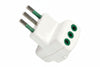 Adattatore Triplo 2 Poli + Terra 10A Bianco Linea Garanti- - Bianco 82620-E - 10 Pezzi Fanton