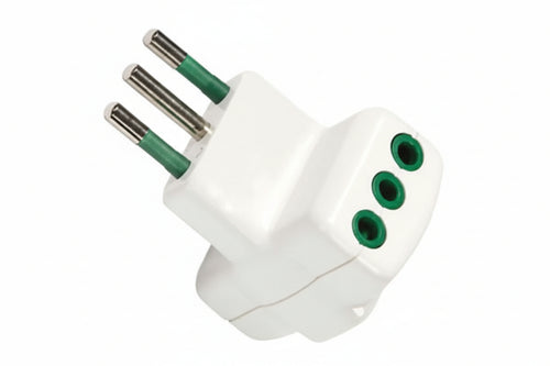 Adattatore Triplo 2 Poli + Terra 10A Bianco Linea Garanti- - Bianco 82620-E - 10 Pezzi Fanton