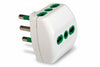 Adattatore Triplo 2 Poli + Terra 16A Bianco- - Bianco 82180 - 5 Pezzi Fanton