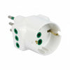 Adattatore Triplo 2P+T Schuko Bipasso Bianco Linea Garanti- - Bianco 82670-E - 10 Pezzi Fanton