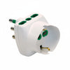 Adattatore Triplo 2 Poli + Terra Schuko Bipasso Bianco- - Bianco 82240 - 5 Pezzi Fanton