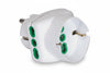 Adattatore Triplo 2 Poli + Terra Schuko Bipasso Spina Schuko Bianco- - Bianco 82230 - 5 Pezzi Fanton