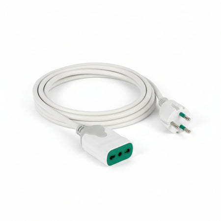 Prolunga Elettrica Lineare Bipasso Bianca Mt.3 3 X Mmq.1 Fanton