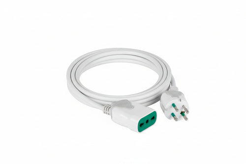 Prolunga Elettrica Lineare Bipasso Bianca Mt.5 3 X Mmq.1,5 Fanton