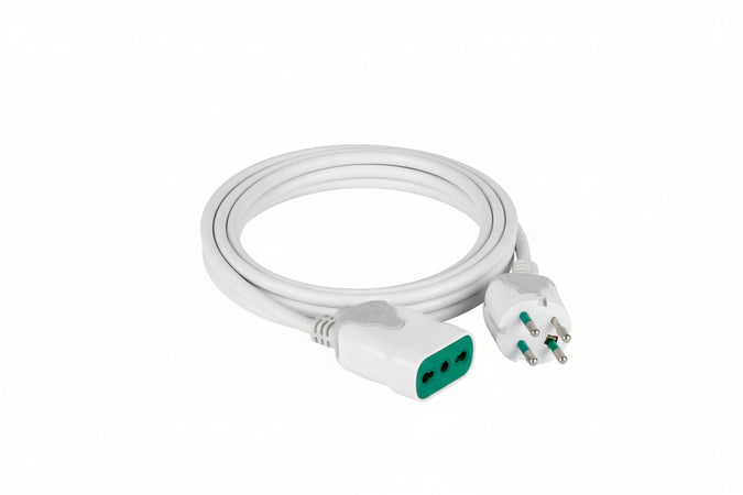 Prolunga Elettrica Lineare Bipasso Bianca Mt.5 3 X Mmq.1,5 Fanton