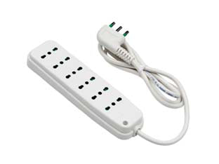 Multipresa 6 Posti Bipasso Linea Retail- - Bianca 47410 - 2 Pezzi Fanton