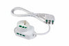 Multipresa 2 Posti Bipasso Laterali + 1 Schuko- - Bianca 42105 - 2 Pezzi Fanton