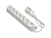 Multipresa 6 Posti Bipasso + Schuko Con Interruttore Linea Retail- - Bianca 47430 - 2 Pezzi Fanton