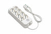 Multipresa 4+4 Posti Bipasso + Schuko Con Interr. Linea Retail Bianca 47440 Fanton