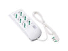 Multipresa 6 Posti Bipasso+Schuko C/Interr.Termico 2 Poli+T16A Fido Bianca 410300 Fanton