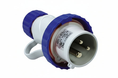 Spina Industriale Volante Argo Blu 2P+T Cee 309 Ip67 16A Colore Blu 70140 Fanton