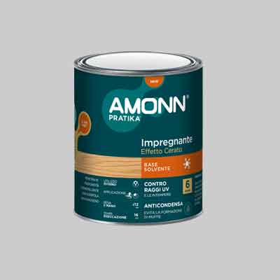 Impregnante A Solvente Effetto Cera Amonn 0,75 Lt - Noce Scuro - Amonn