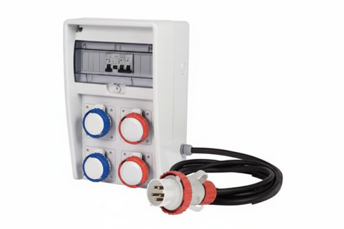 Quadro Elettrico Portatile Ulisse Asc 2 Prese + 2 Prese Ip67 Mm.177X250X403H. Colore Grigio 74321 Fanton