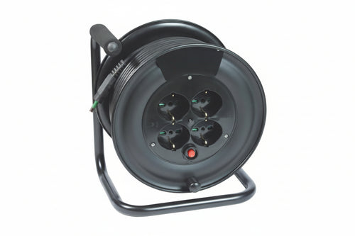 Avvolgicavo Civile Elettrico Onda 4 Prese Linea Garanti Ø Mm.260 Cavo Mt.25 H05Vvf Sezione 3G1,5 Fanton