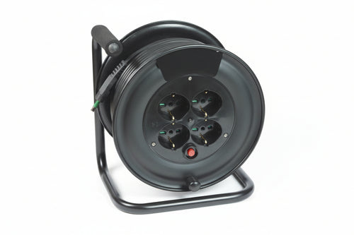 Avvolgicavo Civile Elettrico Onda 4 Prese Linea Garanti Ø Mm.260 Cavo Mt.50 H05Vvf Sezione 3G1,5 Fanton