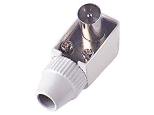 Spina Coassiale Tv A Squadra Mm.9,5- - Bianca 32040 - 10 Pezzi Fanton