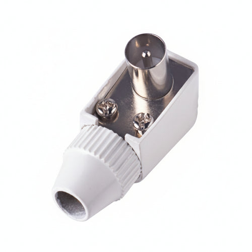 Spina Coassiale Tv A Squadra Mm.9,5- - Bianca 32040 - 10 Pezzi Fanton