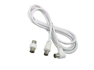 Prolunga Tv Con Cavo Mt.2 Spina Maschio-Femmina + Adattatore Maschio- - 31060 - 5 Pezzi Fanton