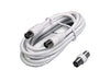 Prolunga Tv Con Cavo Coax Spina Maschio-Femmina + Adattatore Maschio- - Mt.5 Bianca 31040 - 5 Pezzi Fanton