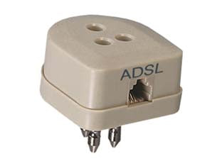Presa/Spina Duplicatore Tripolare Con Presa Plug 6/2 C. Per Linea Adsl Art.22385 Fanton