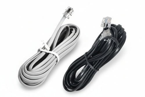Cavo Lineare Telefonico Plug 6/4- - Mt.2 Colore Bianco 21280 - 10 Pezzi Fanton