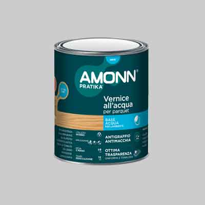 Vernice All'Acqua Per Parquet Amonn 0,75 Lt - Lucido - Amonn